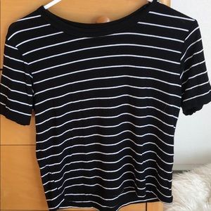 Black striped T-shirt